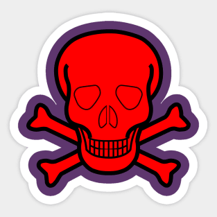 Skull red Sticker